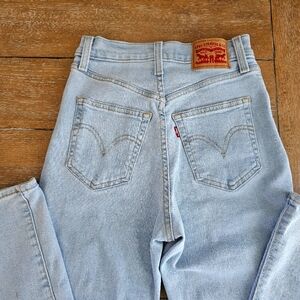 Levi ribcage bootcut denim jeans
